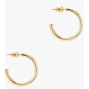 0357 New PAVOI 14K Gold Plated Hoop Earrings in box 30 mm length